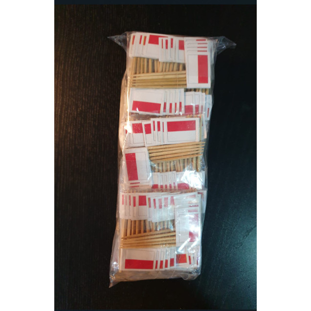 ><><><] 600 pc-Tusuk gigi bendera INDONESIA/MERAH_PUTIH -Tooper - Hiasan kue
