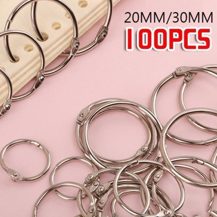 

100Pcs/Set 20-30Mm Ring Binder/Ring Binder/Ring Buka Tutup/Cincin Buku Contoh Pembukaan Cincin