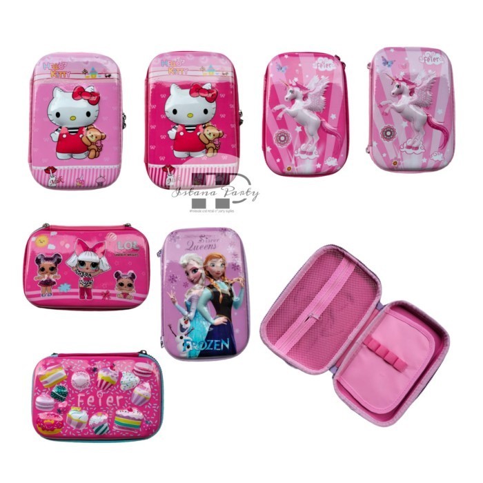 

{{{{{{] kotak pensil karakter 3D / tempat pensil karakter hello kitty,unicorn
