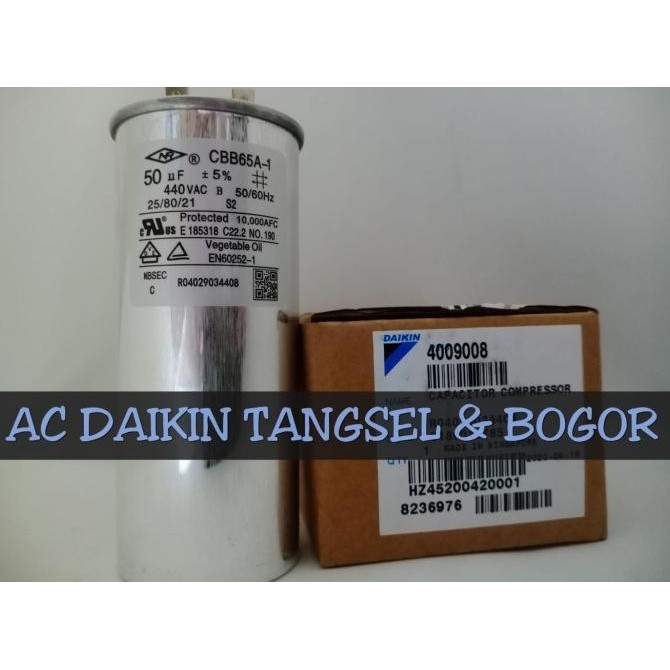Capacitor / Kapasitor Ac Daikin Ftv50Axv Bxv Ftv60Axv Bxv 50Uf Ori