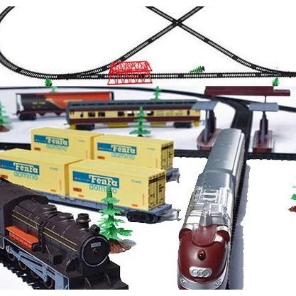 Sepur Niatur Simulasi Kereta Api Lintasan Rel Mainan Edukasi Anak