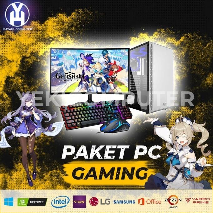 PC GAMING FULLSET SIAP STREAMING RAM 16GB SSD 128GB HDD 1TB GMM