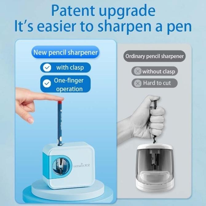 

Tenwin S8316 MIni Automatic Pencil Sharpener / Rautan Pensil Otomatis BS09