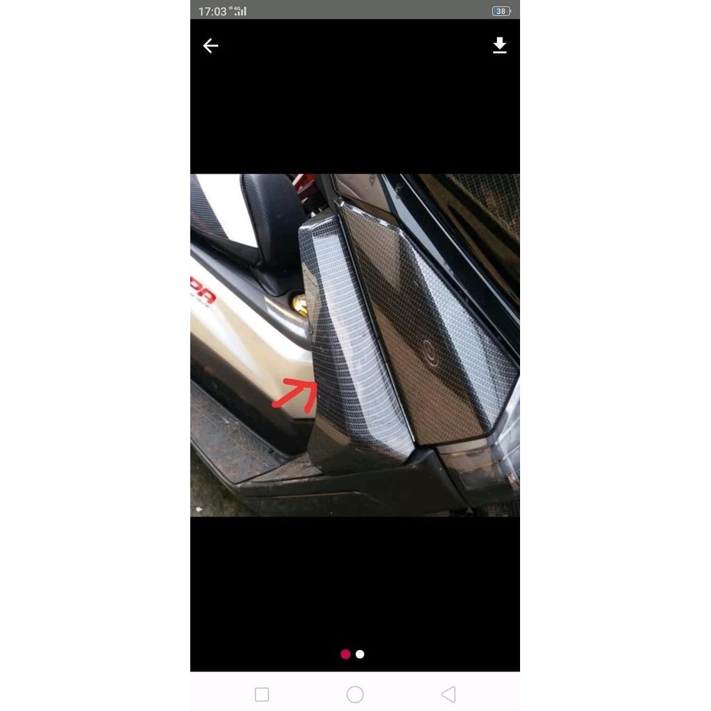 karbon COVER TUTUP SAYAP SAMPING SEN PIJAKAN DEPAN KARBON YAMAHA NMAX
