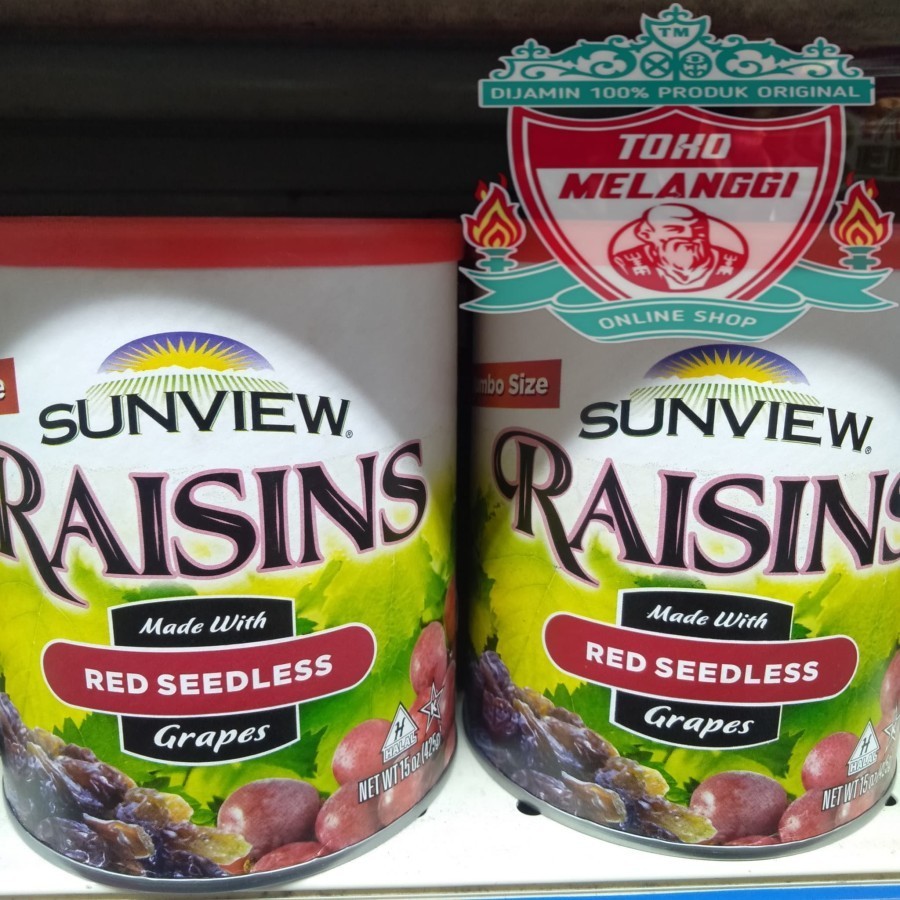 

Sunview Raisins Red Seedless Grapes Organic 425 gr | Kismis Import