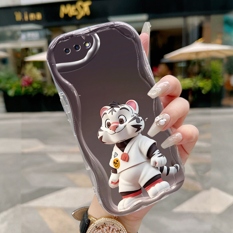 Casing Hp Untuk OPPO A5 A3s A7 A5s A12 A12s A11K A12E Realme C1 Case HP Casing Softcase macan putih 