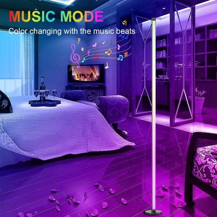 Led Rgb Floor Lamp With Smart Remote & Apps - Lampu Hias Led Rgb Lampu