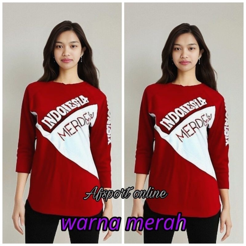 AJW KAOS MERAH PUTIH SPESIAL 17 AGUSTUS BISA BUAT SERAGAMAN KKO