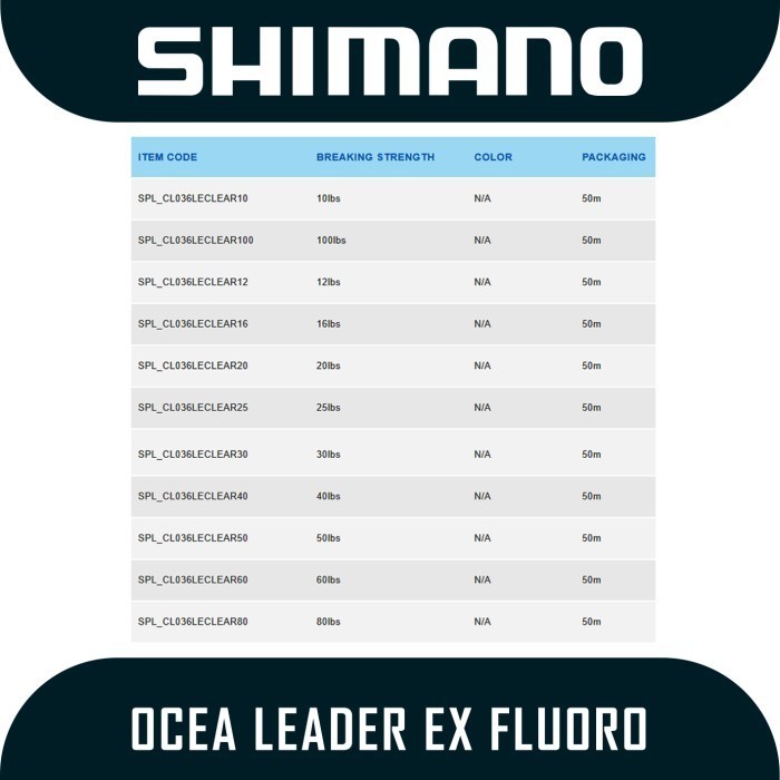 Senar Pancing Leader Shimano Ocea Leader Ex Fluoro
