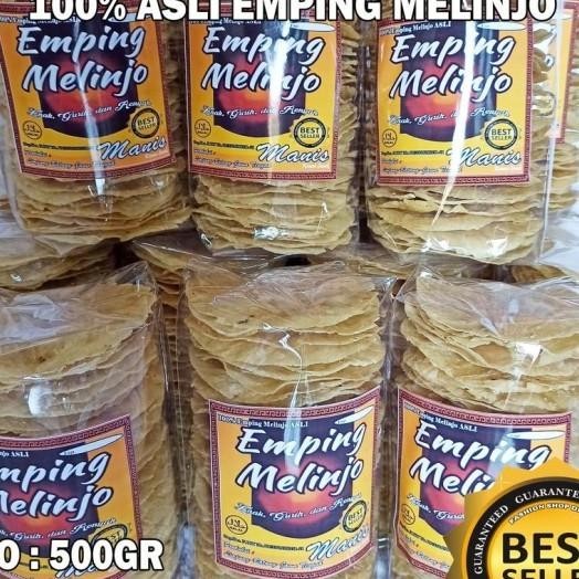 

Emping Melinjo Mentah Manis Lebar Jumbo 1/2 Kg Produksi Limpung