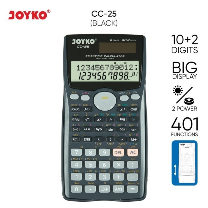 

Ready KALKULATOR JOYKO CC-25CO / SCIENTIFIC / 401 FUNCTIONS CALCULATOR