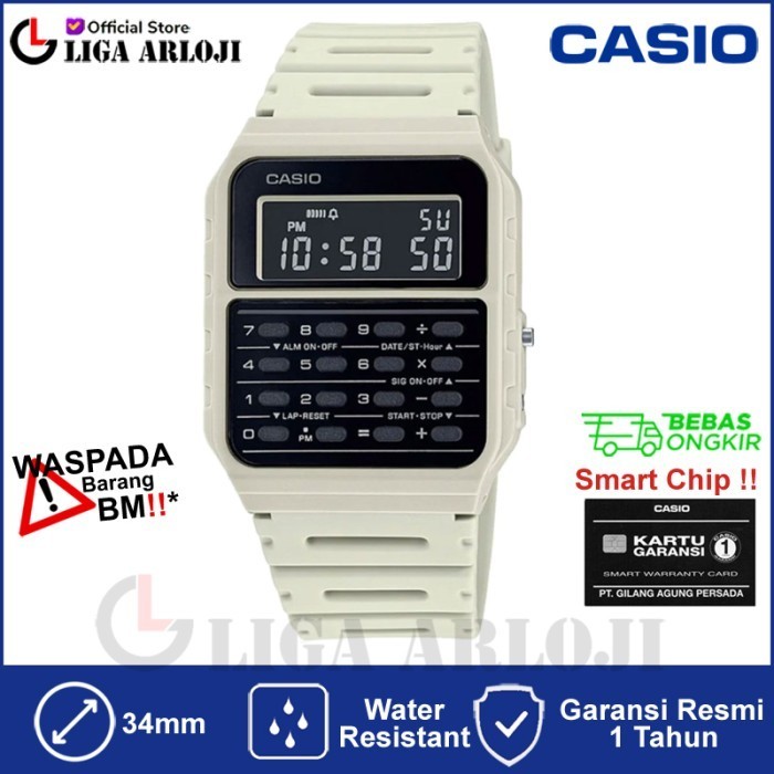 

Ready CASIO CA-53WF-8BDF - Jam Tangan Calculator / Kalkulator - Kream - CA53