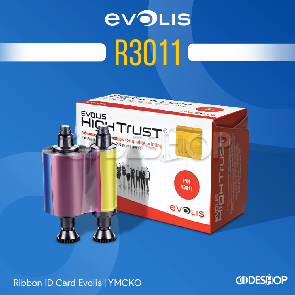 Ribbon Evolis YMCKO Color - 200 Prints (PN : R3011) - 200 SISI