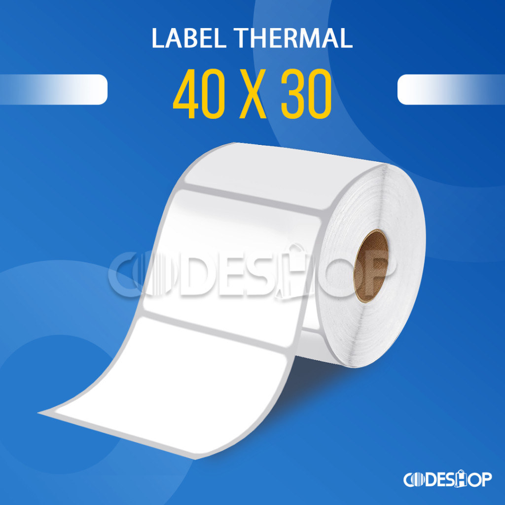 

Label Thermal 40x30 mm Stiker Printer Barcode ZEBRA ZENPERT SATO TSC