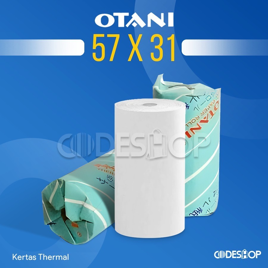 

Kertas Thermal 57 x 30 / 57 x 31 / 58 x 30 / 58 x 31 mm Otani per 1 HT