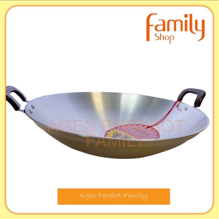 Wajan / Penggorengan / Kuali Alumunium Taiwan Super Alk Tebal 30 Cm.