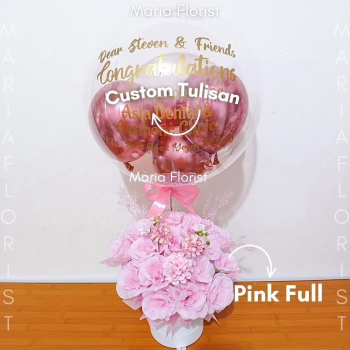 Buket Balon Palsu - Bloom Box Artificial - Buket Balon Grand Opening