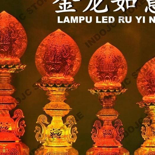 Lampu Meja Led Kristal Ruyi Naga Altar Sembahyang