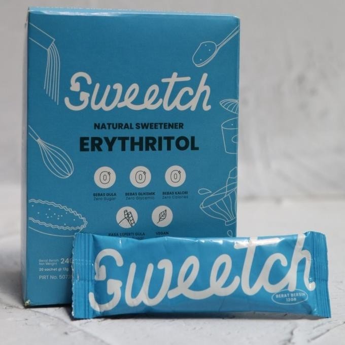 

Sweetch Erythritol Pemanis Alami Tanpa Kalori - Granulate Sachet DS76