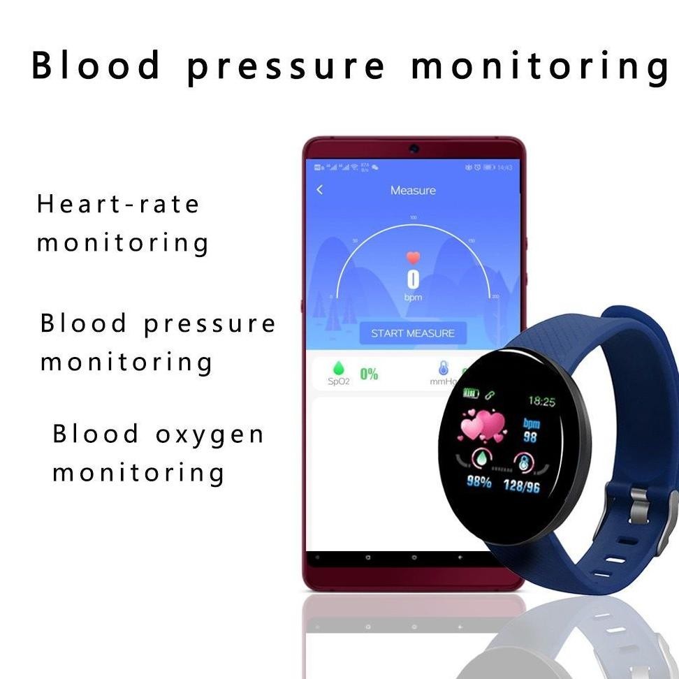 wdr-75 DENNOS D18 SmartWatch jam tangan pintar Olahraga Tahan Air Pria dan Wanita Bluetooth Digital 