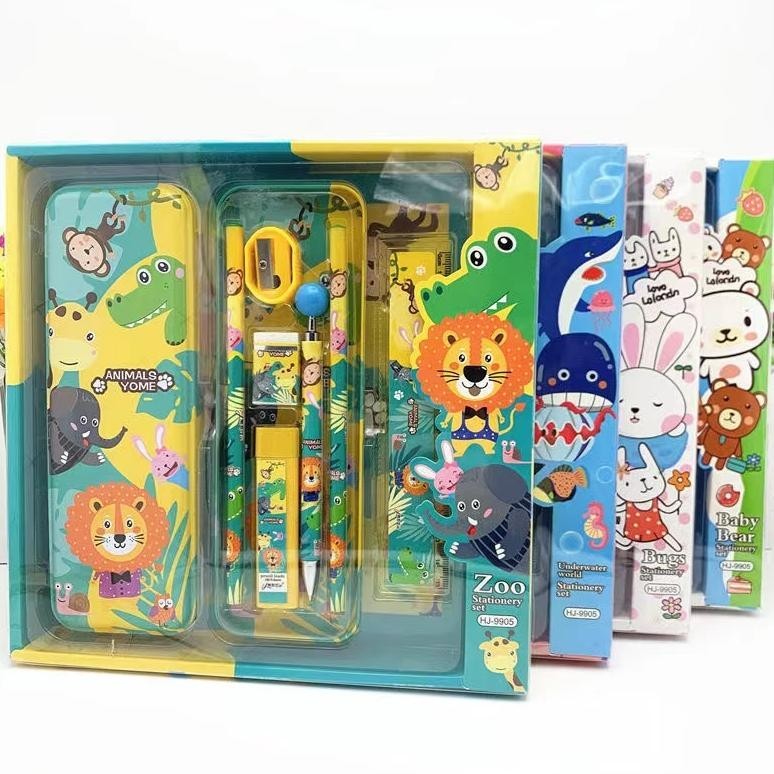 

WDM-2227 Sekolah / Kotak Pensil / Alat Tulis/Cute Stationery Untuk Hadiah Anak / Kotak Pensil Anak Set 7In1 Sale