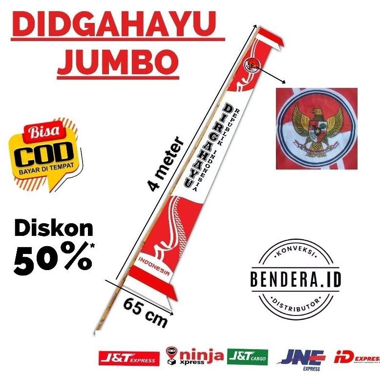 Sale Bendera Umbul Umbul Dirgahayu Jumbo Ukuran 4 Meter