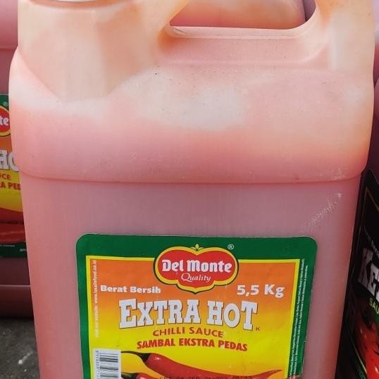 

Delmonte Extra Hot 5,5Kg Sambal Pedas Jerigen 5Kg Gojek Grab