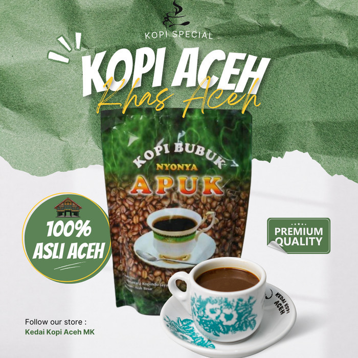 

Secrenada - Kopi Halus Aceh Bubuk Nyonya Apuk Kualitas Bagus