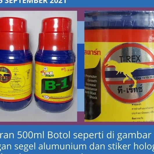 Pupuk Vitan B1 500Ml T-Rex Pupuk Tanaman B1 Anti Stres Thailand