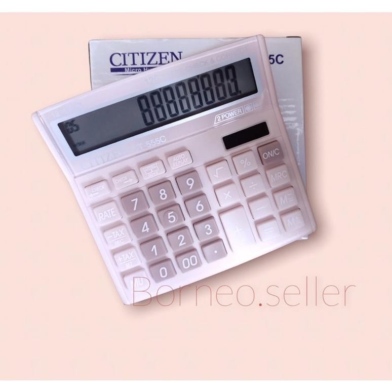 

fbx-4 kalkulator sedang dagang citizen 555N 12DIGIT - kalkulator warna Citizen Ct 555C color Berkualitas