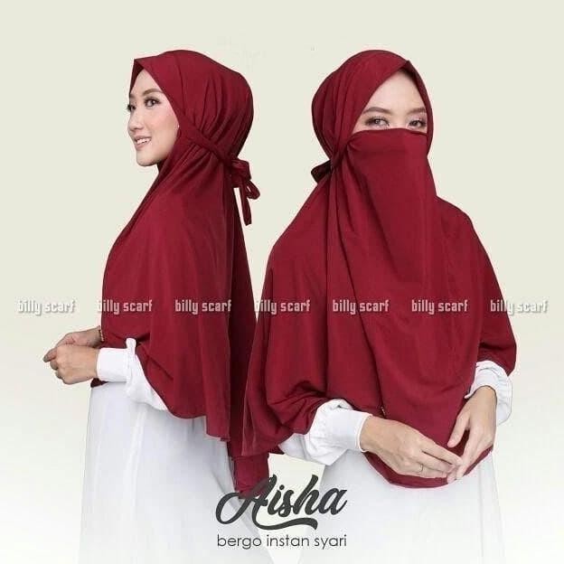 Jilbab Instan Masker Super / Hijab Instan Tali Aisha S005