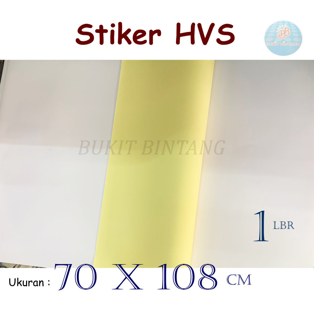 

Stiker HVS Doff / tidak kilat Ukuran PLANO 70 x 108 Cm , 1 Lembar