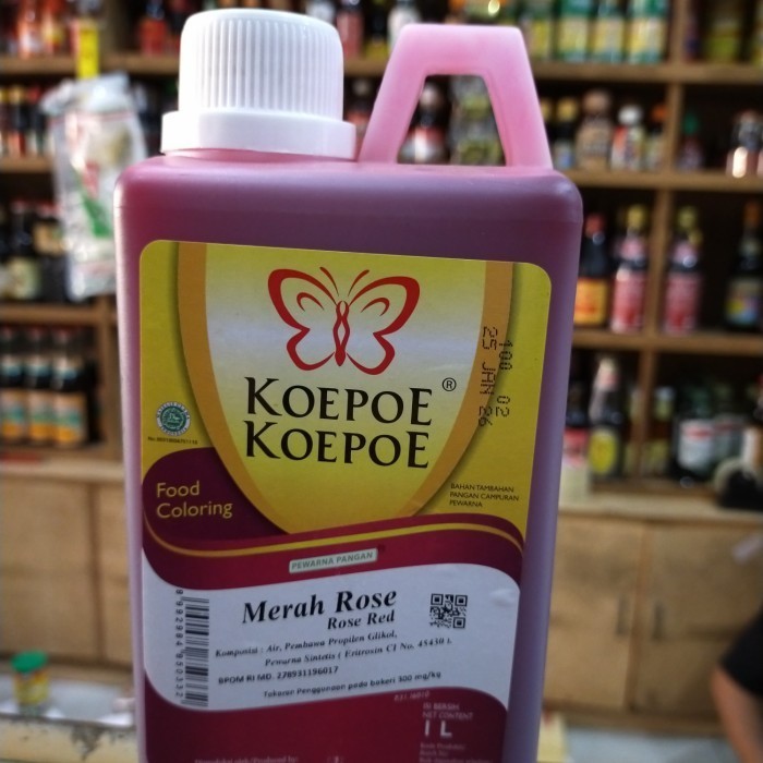 

Terlaris Koepoe Koepoe Pewarna Pangan MERAH ROSE 1liter SALE