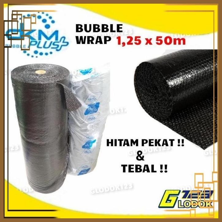 

[GLD] Plastik Bubble Wrap Hitam 125cm x 50m merk DKM+ Kualitas Super Premium