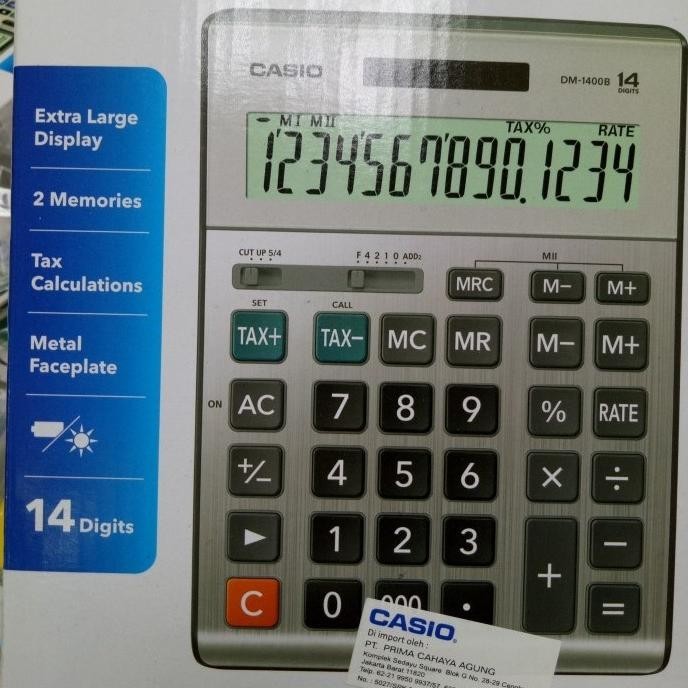 

TERMURAH - Kalkulator 14 digit Casio DM1400B kualitas bagus