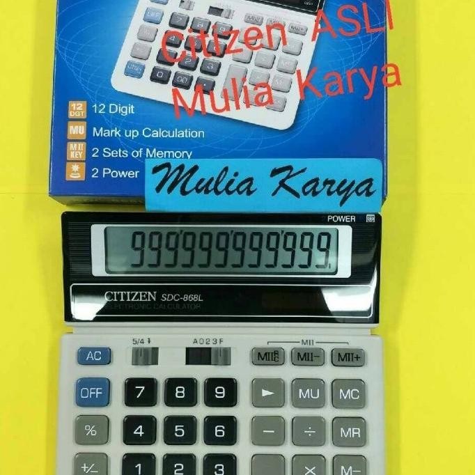 

HARGA DISC - Calculator Citizen SDC 868 ASLI / Kalkulator Citizen