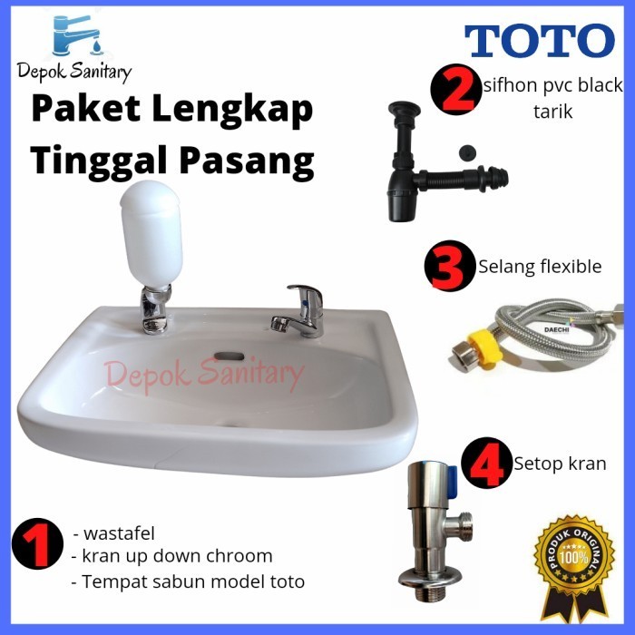 NEW SERIES WASTAFEL TOTO L38V1 SET/ WASHTAFEL TOTO L38V1 PAKET KOMPLIT/ WASTAFEL ORIGINAL QUALITY