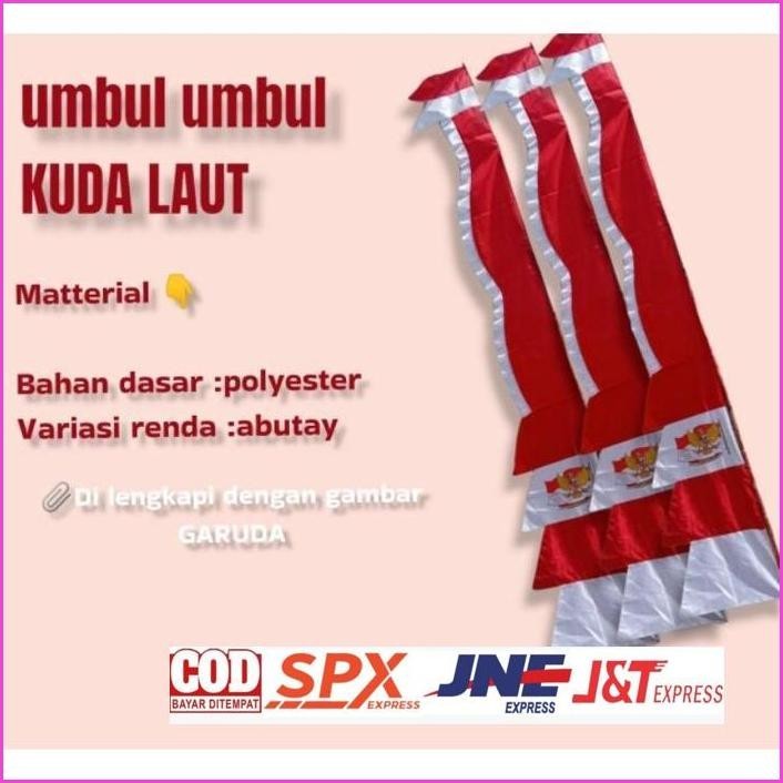 Flash Sale Bendera Umbul Umbul Kuda Laut/Bendera Umbul Umbul Merah Putih/Bendera Umbul Umbul Warna W