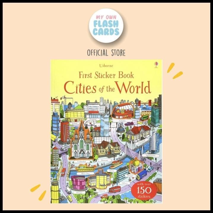 

Usborne Sticker Book Cities Of The World - Buku Edukasi Import Stiker