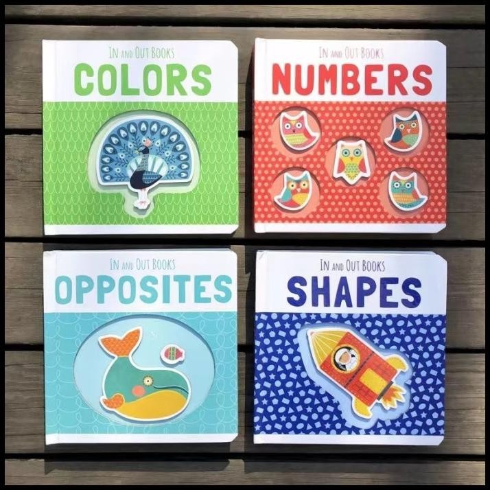 

In And Out Set Of 4 Books Opposites Colors Shapes Numbers Buku Edukasi