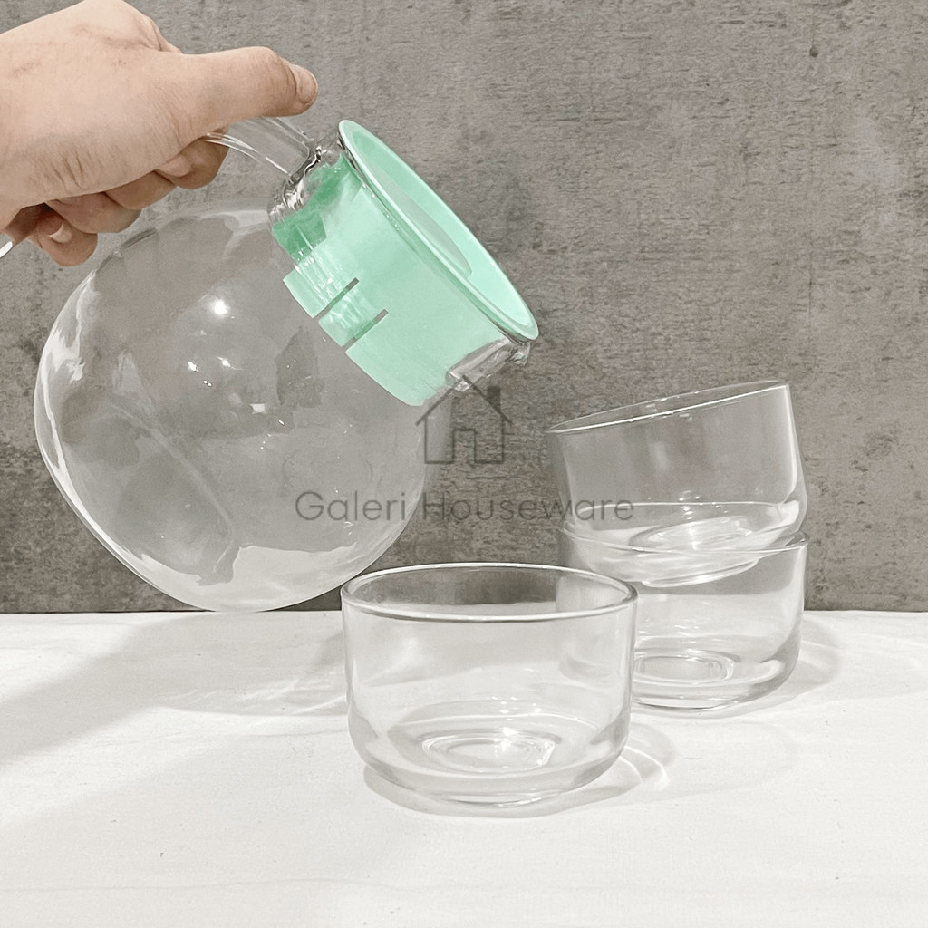 TEKO SET SEGOVIA KIMGLASS / DRINK SET POLOS / PITCHER SET KOPI JUS MINUMAN / TEA SET / CANGKIR SET T