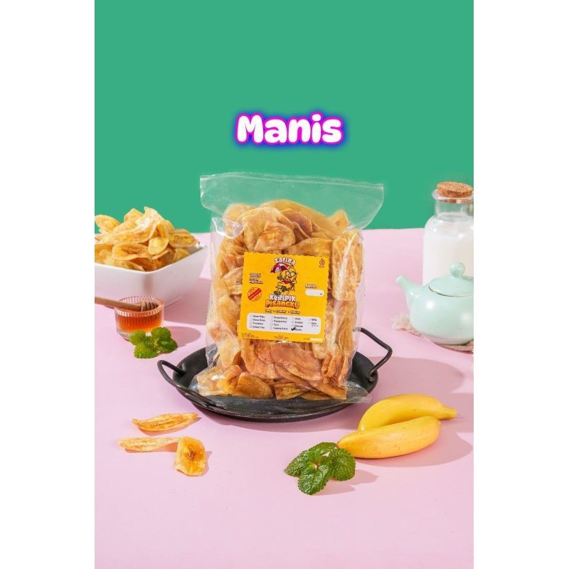 

Keripik Pisang varian rasa manis