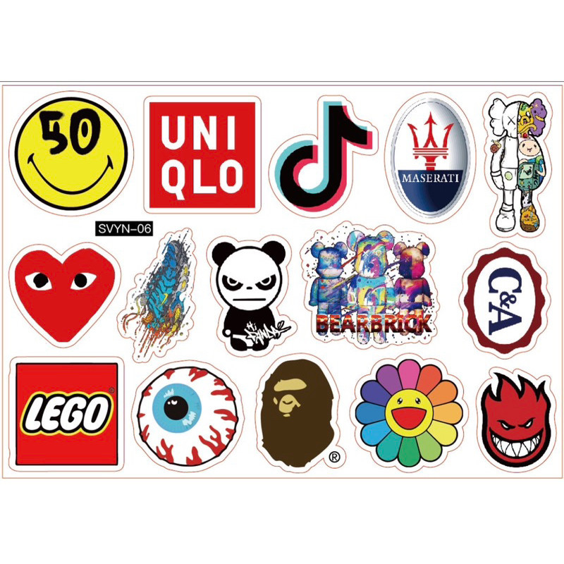 

60 Pcs Stiker Hypebeast Graffiti Branded Logo Sticker Vynil Laptop Hp Koper Motor Premium