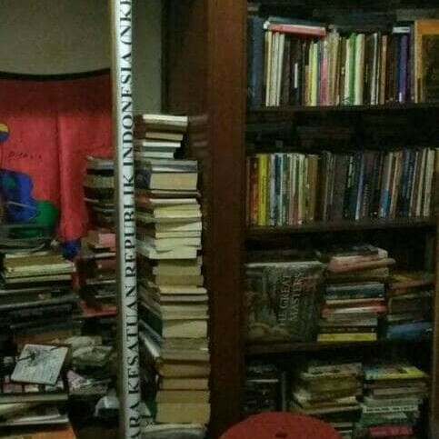 Ars Peta Indonesia Bingkai Kayu Lapis Kain