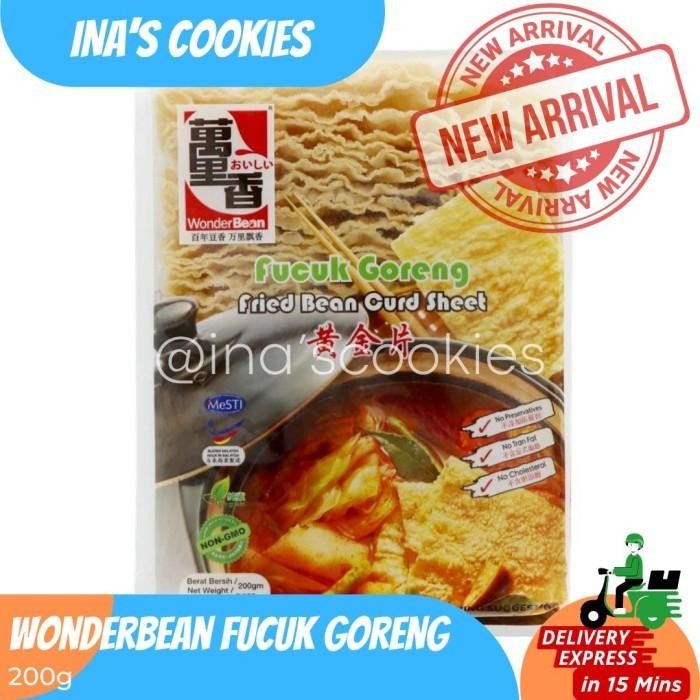 

Wonderbean Fucuk Goreng Vegetarian / Kembang Tahu Tipis / Fried Beancurd Sheet / Doupi Goreng 200g Kualitas Terbaik