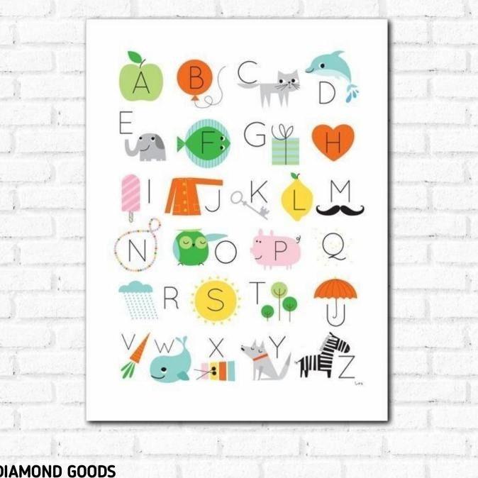 *#*#*#*#] hiasan dinding walldecor kamar anak belajar alfabet abjad d3