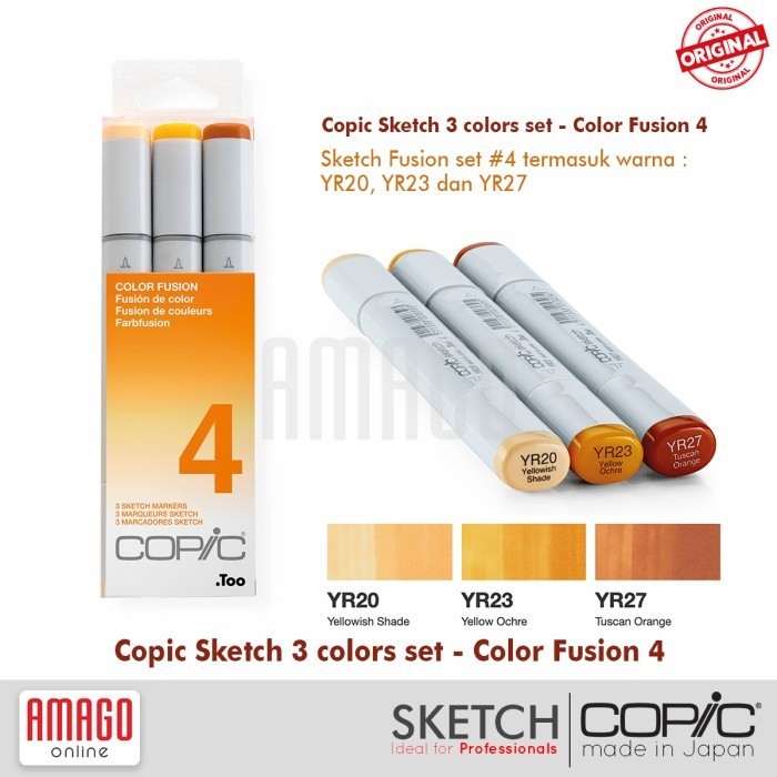 

COPIC SKETCH - ISI 3 WARNA - SET COLOR FUSION 4 - CSM/3CF4