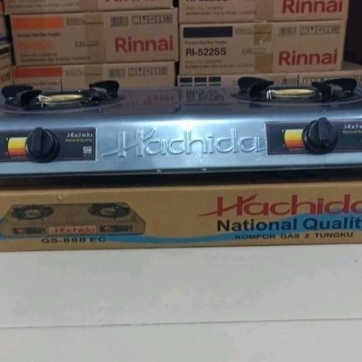Produk Terbaik] Kompor Gas 2 Tungku Hachida Bahan Stainless Steel/Kompor Hacida