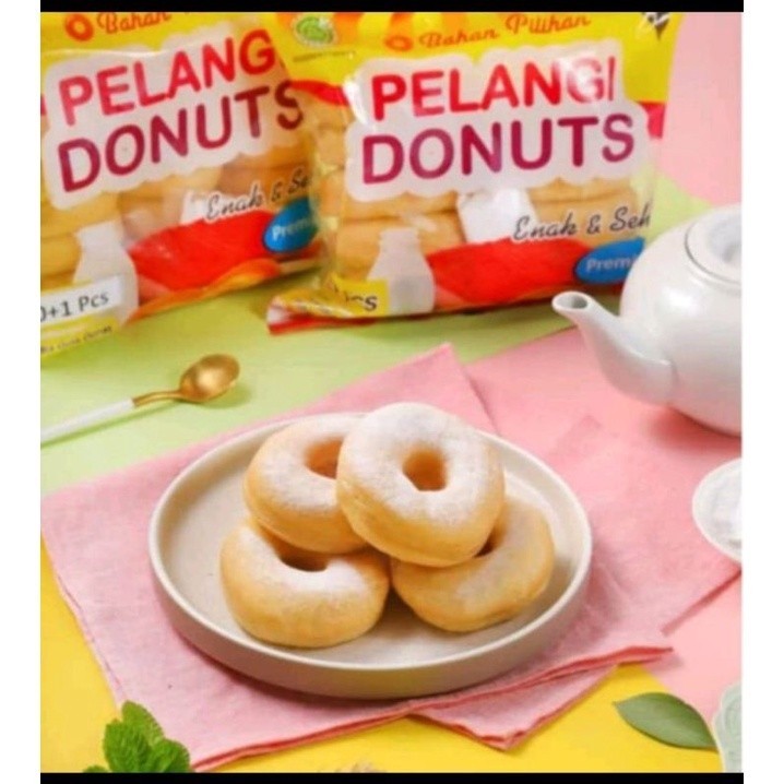 

Pelangi Donat Frozen isi 10 free gula halus