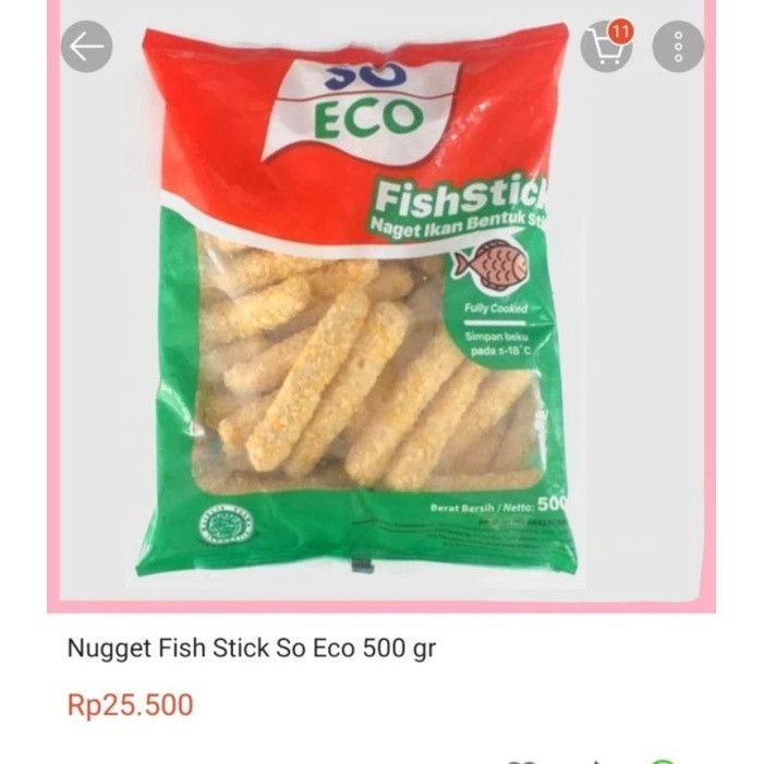 

Nugget Fish Stick So Eco 500gr